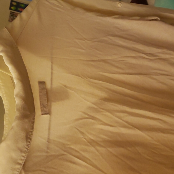 Gold Hawk bamboo silk button up shirt blouse long sleeved semi sheer - Picture 5 of 5